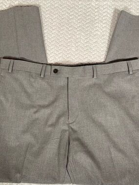 Lauren Ralph Lauren Black Label Dress Pants Mens 38x30 Gray Pattern Flat Front